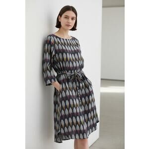 Ilana Kohn Ikat Tunic Dress Neutral Size Small Timeless Classic Chic